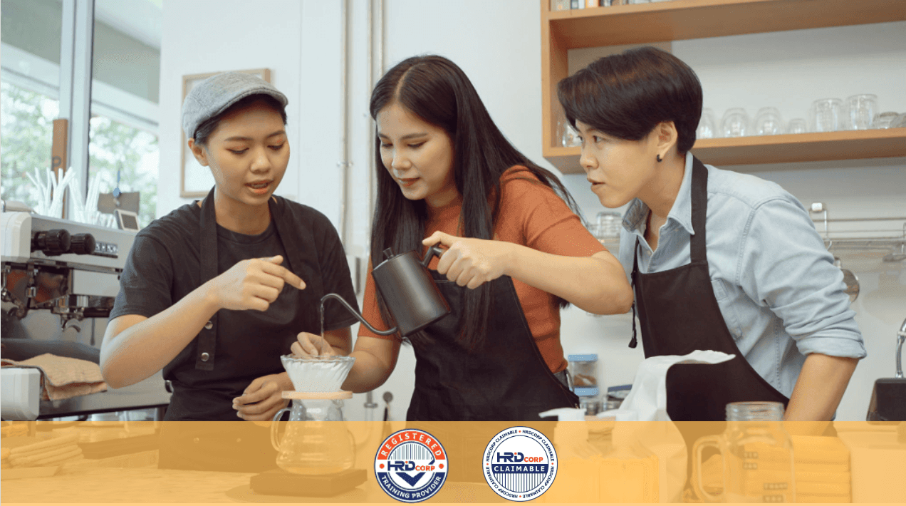 HRDC claimable corporate barista training and team building for employers and HR at CAN Academy Selangor and Kuala Lumpur